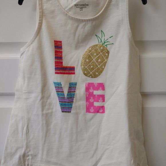 GIRLS - 5pc lot sz L (6/7/8) NWT TOUGHSKINS tank top short sleeve shirts, shorts - Picture 6 of 11